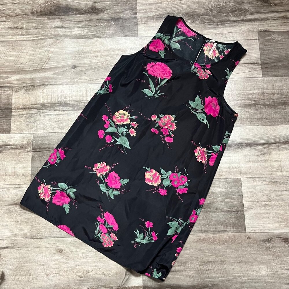 Free People Sleeveless Loose Mini Dress Floral Multi Women’s Size S